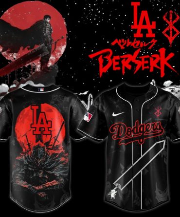Limited Edition La Dodgers X Berserk Baseball Jersey - Dark Anime Style Gear
