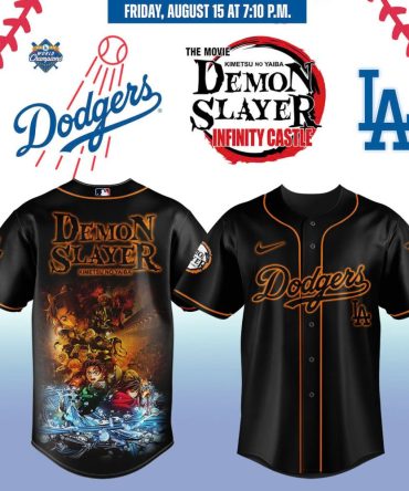 Demon Slayer X Dodgers Limited Edition Baseball Jersey – Exclusive Anime Collab!
