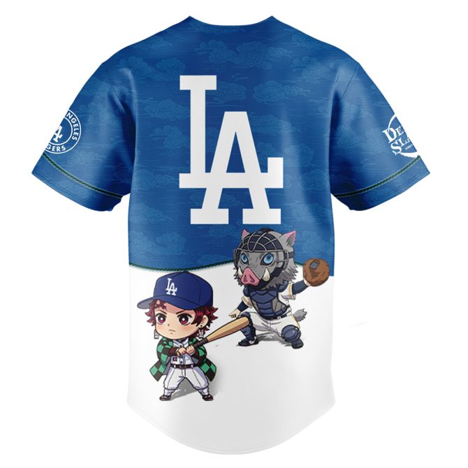 Demon Slayer X Mlb Dodgers Jersey - Limited Edition Anime Fan Gear - Image 3