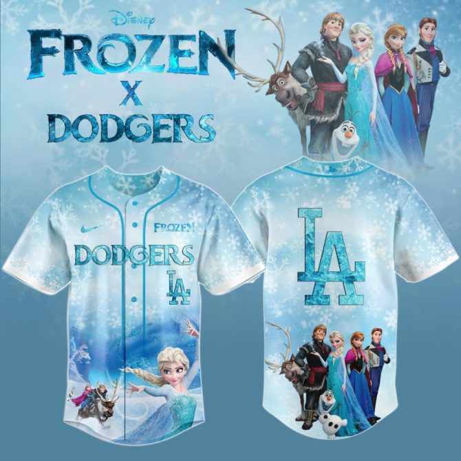 Frozen Dodgers Baseball Jersey - Limited Edition Disney Collaboration For Fans