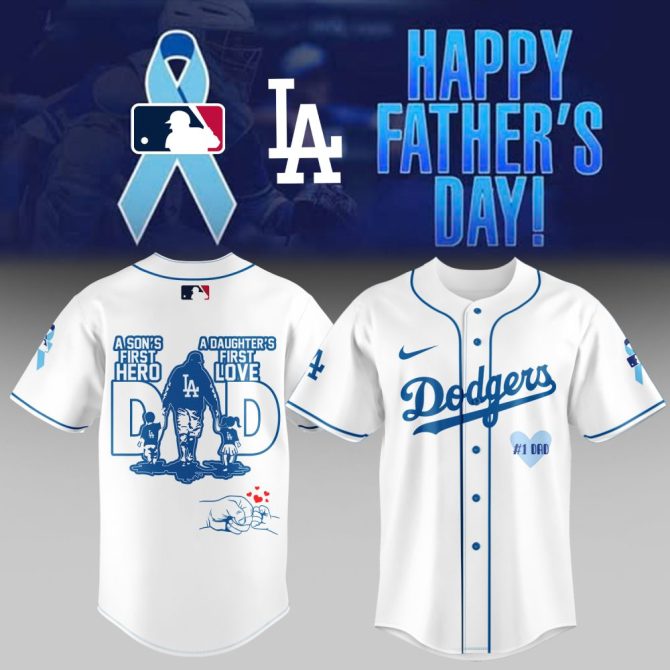 Celebrate Father'S Day In Style: Dodgers #1 Dad Jersey – Perfect Gift For Baseball Fans!