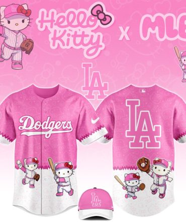 Hello Kitty X Mlb Dodgers Pink Jersey & Cap Set - Limited Edition Fan Gear