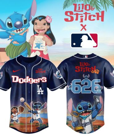 Limited Edition Lilo & Stitch Dodgers Baseball Jersey – Perfect For Fans & Collectors!