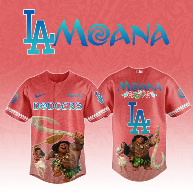 Limited Edition La Dodgers Moana Baseball Jersey – Unique Disney Collaboration