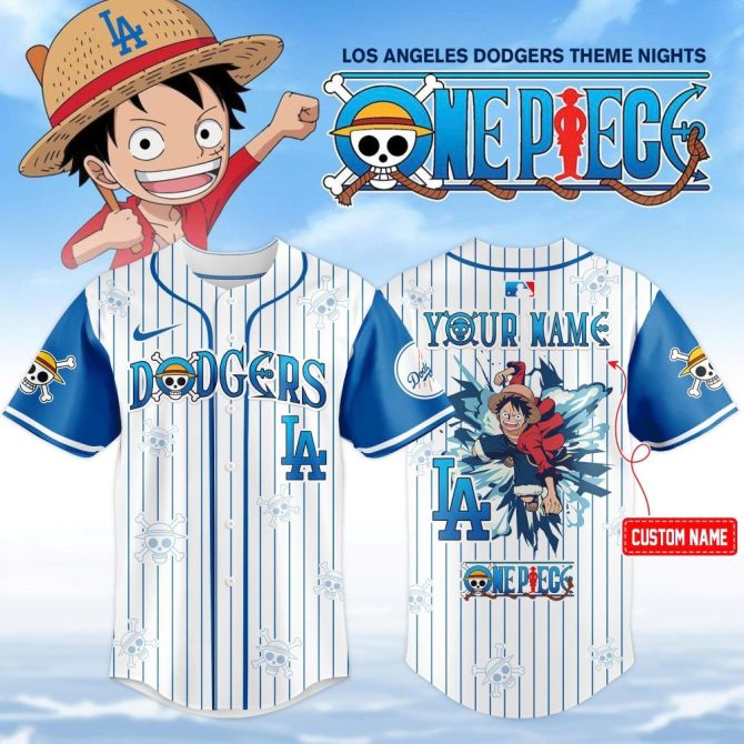 Custom La Dodgers One Piece Jersey – Personalize Your Anime Baseball Gear!