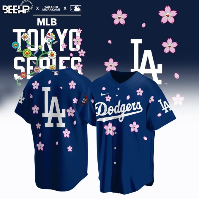 Limited Edition La Dodgers Cherry Blossom Jersey - Mlb Tokyo Series Exclusive
