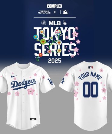Limited Edition La Dodgers X Takashi Murakami Tokyo Series 2025 Customizable Jersey