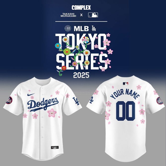 Limited Edition La Dodgers X Takashi Murakami Tokyo Series 2025 Customizable Jersey
