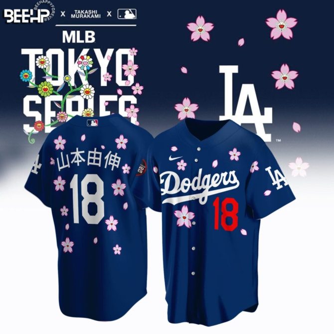 Limited Edition Dodgers Sakura Jersey - Mlb Tokyo Series By Takashi Murakami 🌸