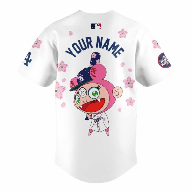 Limited Edition Dodgers Tokyo Series 2025 Jersey By Takashi Murakami – Customize Yours Now! - Image 3