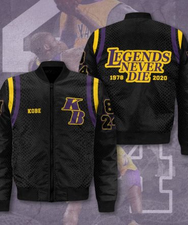 Limited Edition Kobe Tribute Jacket - Legends Never Die Design, Sizes S-Xxl