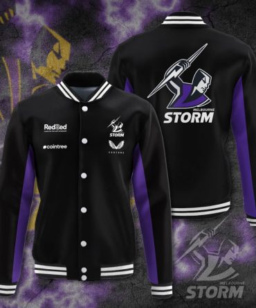 Official Melbourne Storm Varsity Jacket - Premium Quality, Show Your Team Pride!