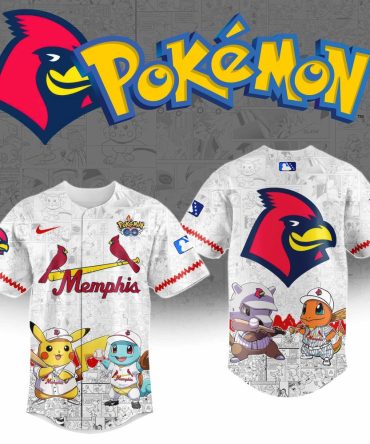 Limited Edition Pokémon Baseball Jersey - Memphis Cardinals Design, Pikachu & Friends!