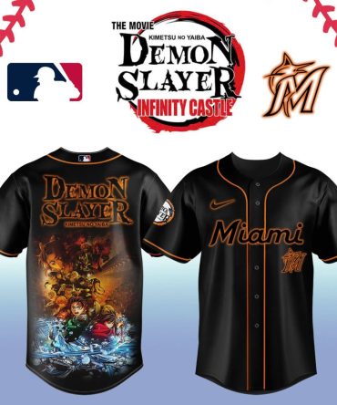 Demon Slayer X Miami Baseball Jersey – Limited Edition Anime Sportswear