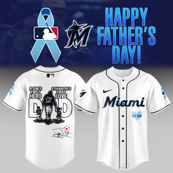 Miami Marlins Father'S Day Baseball Jersey - Celebrate Dad As A Hero And Love With Mlb Apparel!