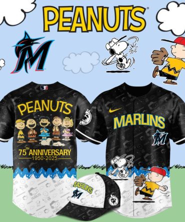 Celebrate With Marlins X Peanuts 75Th Anniversary Jersey & Cap Set - Limited Edition!