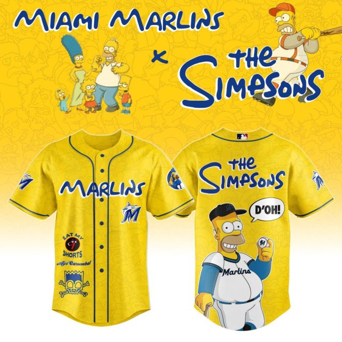 Limited Edition Miami Marlins X The Simpsons Jersey - Fun & Unique Design!