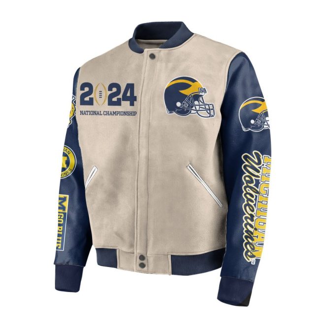 2024 Michigan Wolverines National Championship Varsity Jacket - Celebrate In Style! - Image 3