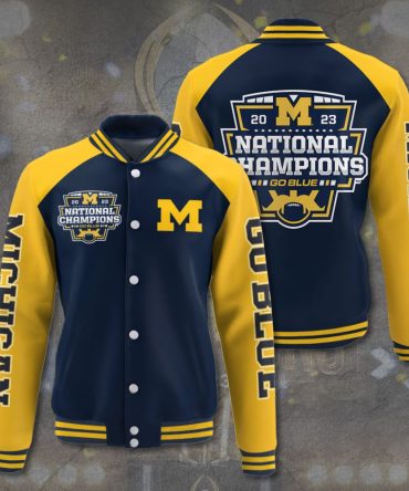 2023 National Champions Michigan Varsity Jacket - Go Blue Spirit Gear