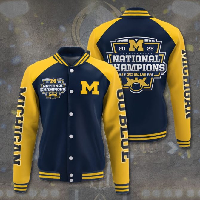 2023 National Champions Michigan Varsity Jacket - Go Blue Spirit Gear
