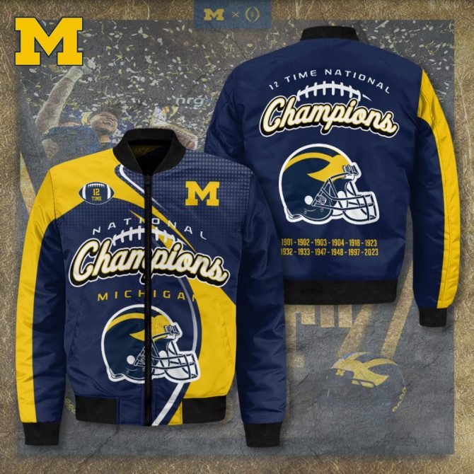 Celebrate 12-Time Champs: Michigan Wolverines National Champions Jacket – Limited Edition!