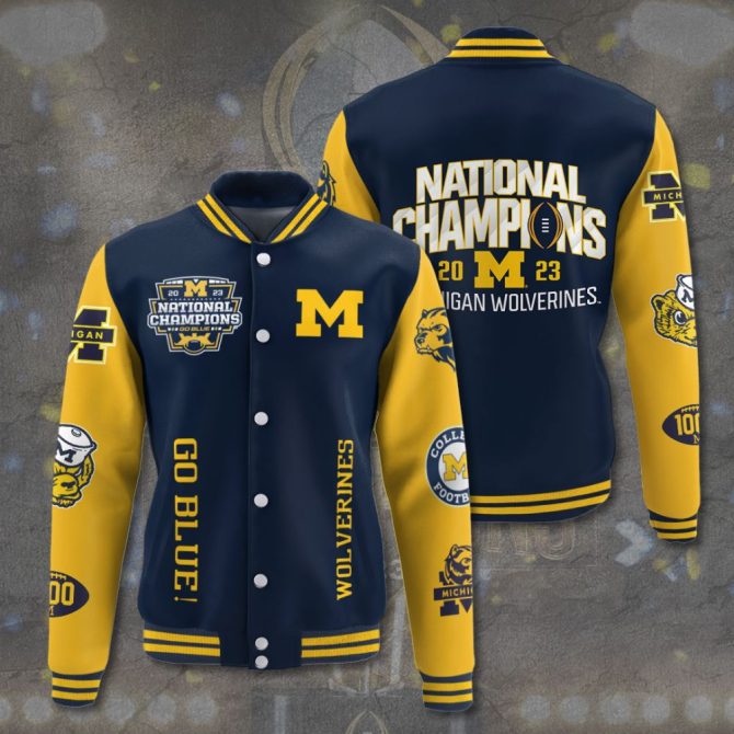 2023 Michigan Wolverines National Champions Varsity Jacket – Go Blue Gear!