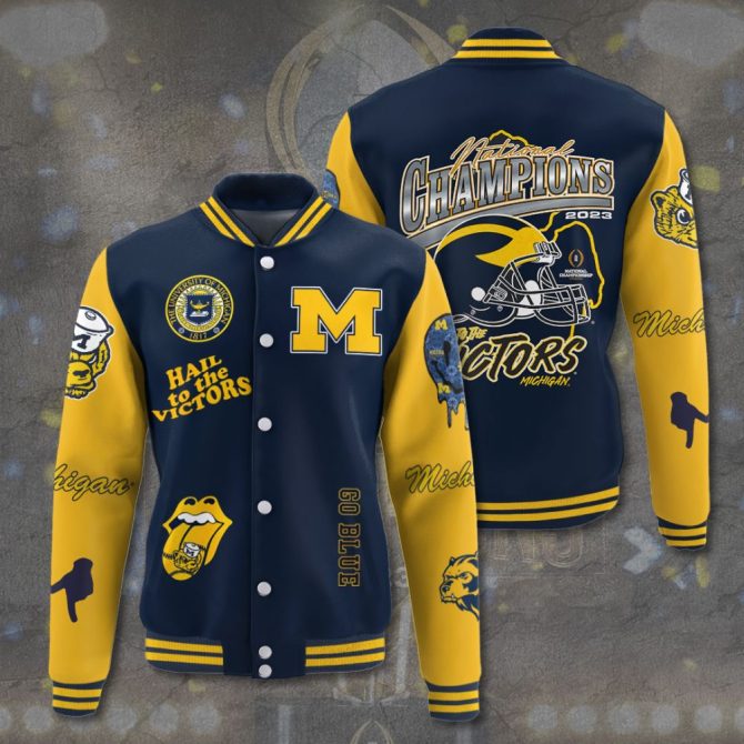 Michigan Champions Varsity Jacket - Celebrate Victory In Style! Limited Edition 2023 College Football Gear