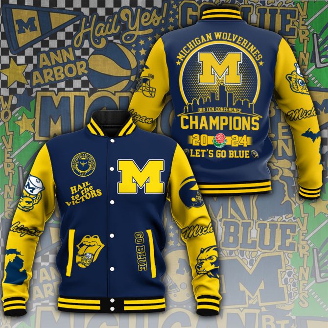 Michigan Wolverines 2024 Champions Varsity Jacket - Go Blue Spirit Wear