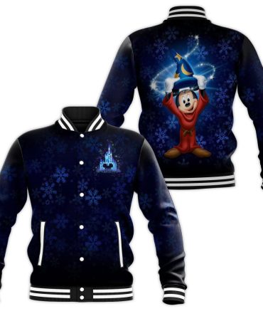 Magical Sorcerer Mickey Varsity Jacket – Cozy Disney Style For All Ages!