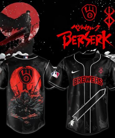 Limited Edition Berserk X Brewers Baseball Jersey – Anime Fans Must-Have Collectible Apparel