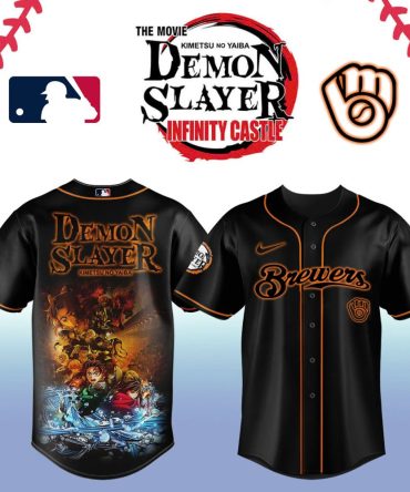Demon Slayer X Brewers Baseball Jersey - Limited Edition Anime Apparel