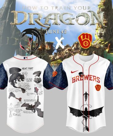 Limited Edition Night Fury Baseball Jersey - How To Train Your Dragon X Brewers Collab