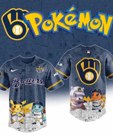 Limited Edition Pokémon Brewers Baseball Jersey – Pikachu & Friends Design