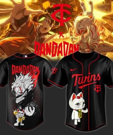 Limited Edition Dandadan X Twins Anime Jersey - Stylish Black Graphic Design