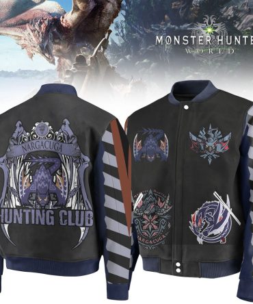 Monster Hunter World Nargacuga Hunting Club Bomber Jacket - Limited Edition Gamers Apparel