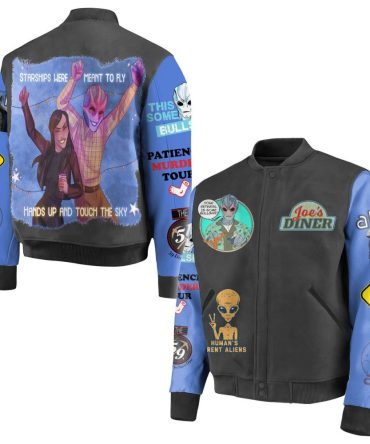 Alien Theme Bomber Jacket - Unique Graphic Design, Stylish & Fun Outerwear
