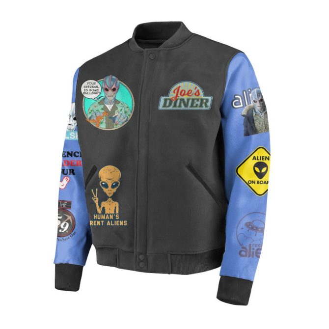 Alien Theme Bomber Jacket - Unique Graphic Design, Stylish & Fun Outerwear - Image 2