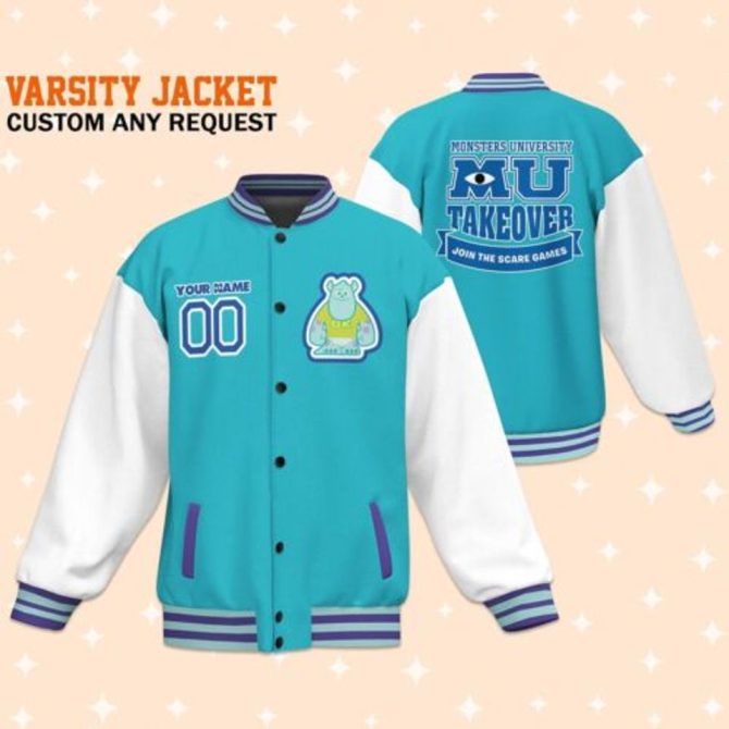 Custom Monsters University Varsity Jacket - Personalize Your Style Today!