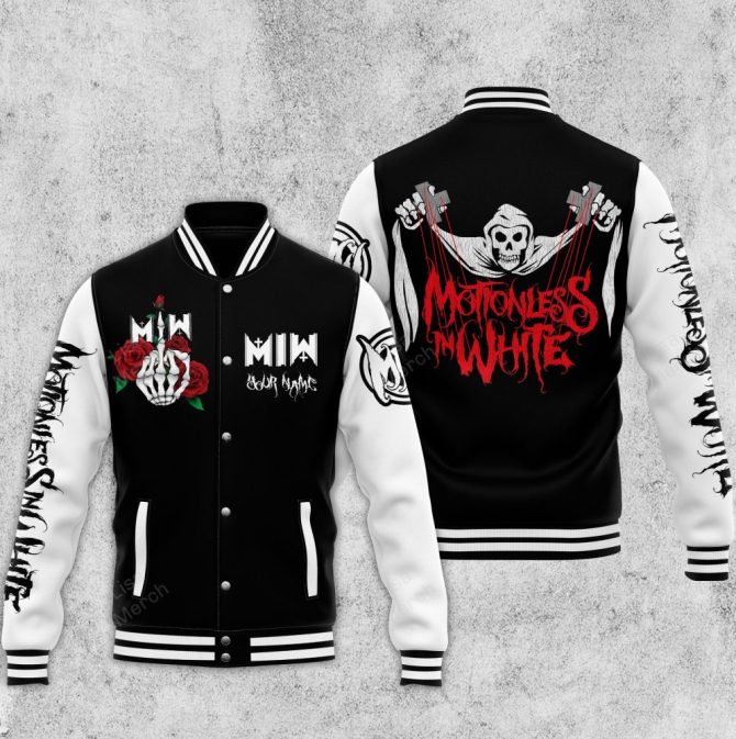 Custom Motionless In White Varsity Jacket - Personalized Band Apparel - Image 2