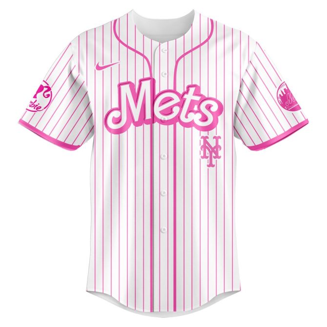 Limited Edition Barbie X Mets Jersey - Perfect For Baseball Fans & Collectors! - Image 2