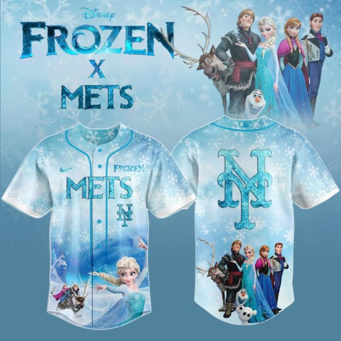Frozen X Mets Limited Edition Jersey – Perfect For Disney & Baseball Fans!