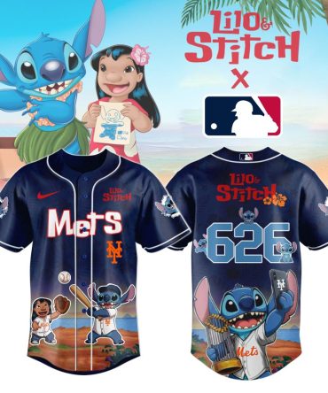 Limited Edition Lilo & Stitch X Mlb Mets Baseball Jersey - Perfect For Fans & Collectors!
