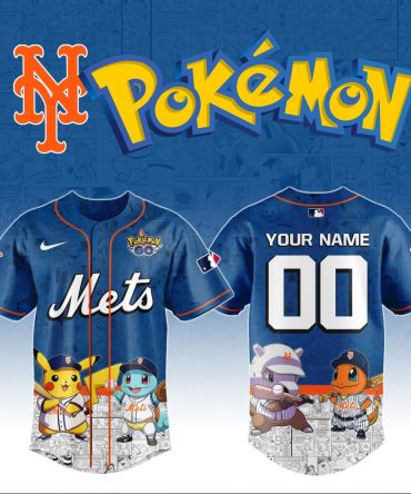 Custom Ny Mets Pokémon Baseball Jersey – Personalize With Your Name & Number!