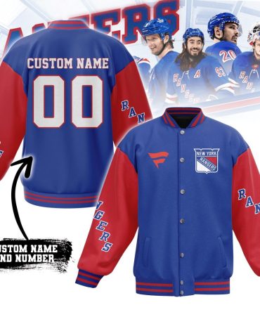 Custom Ny Rangers Varsity Jacket - Personalize Your Name & Number!