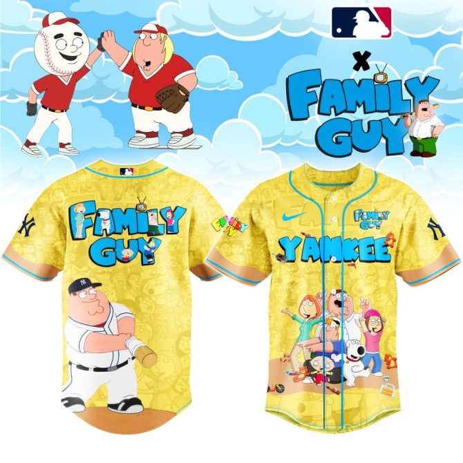 Family Guy X Mlb Yankees Jersey - Fun Cartoon Baseball Apparel For Fans