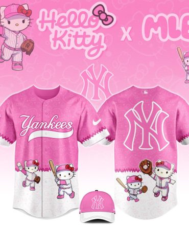 Hello Kitty X Mlb Yankees Pink Jersey & Cap Set - Cute Baseball Style