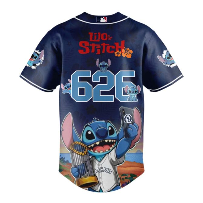 Exclusive Lilo & Stitch X Yankees Mlb Jersey - Limited Edition Fan Gear - Image 3