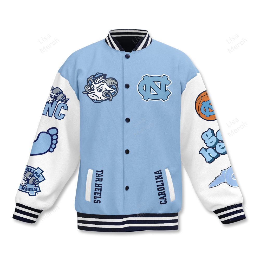 Unc Tar Heels Varsity Jacket - Carolina Fever Edition, Bold Graphics, Perfect Gift! - Image 2