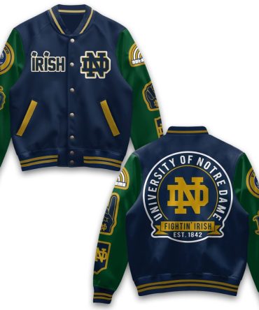 Notre Dame Fighting Irish Varsity Jacket - Vintage Style, Perfect For Fans & Collectors!