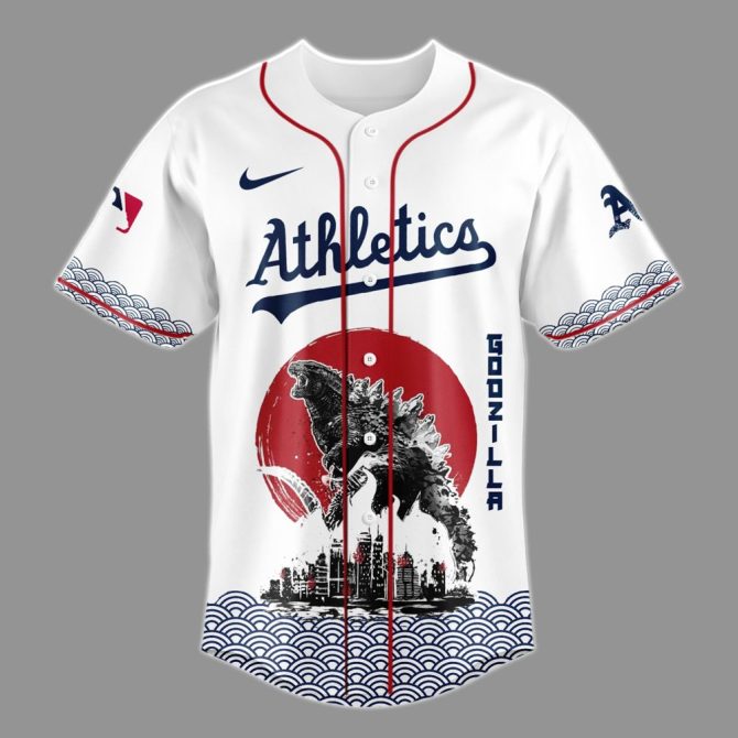 Godzilla X Athletics Limited Edition Baseball Jersey - Iconic Design, Unmatched Style! - Image 2
